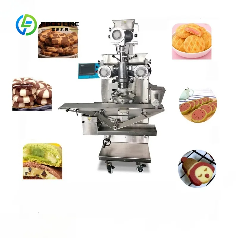 Custom stuffing machine mooncake encrusting machine full automatic high capacity forming line for central kitchen food factory