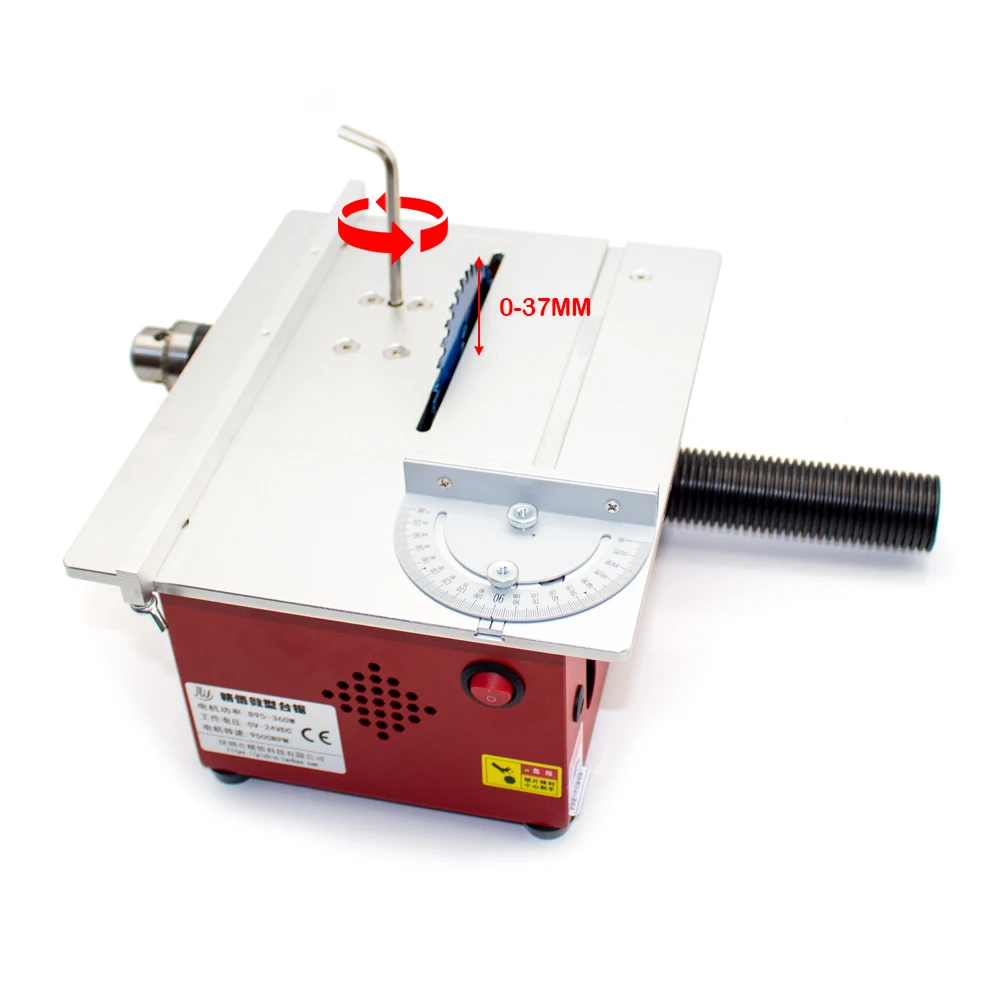 Imagem -03 - Mini Faça Você Mesmo Serra de Mesa Artesanal Carpintaria Bancada Viu Modelo Precisão Artesanato Liftable Serra de Corte Elétrico Conjunto 9000rpm 360w t6