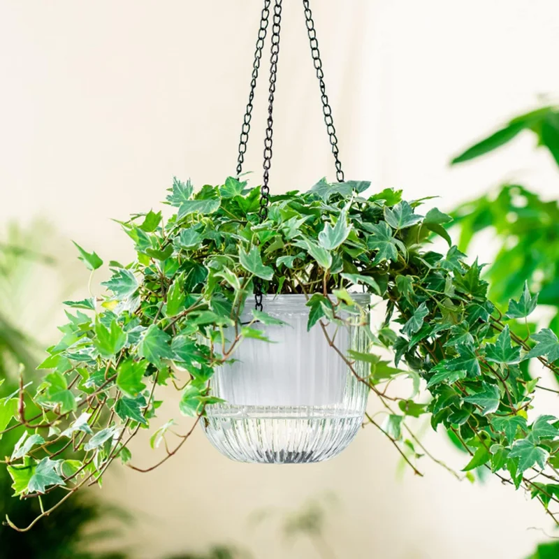 Hanging Plant Pot 3Pcs Set With Hook And Liner, Hanging Basket With Drainage Holes For Home Garden Decor