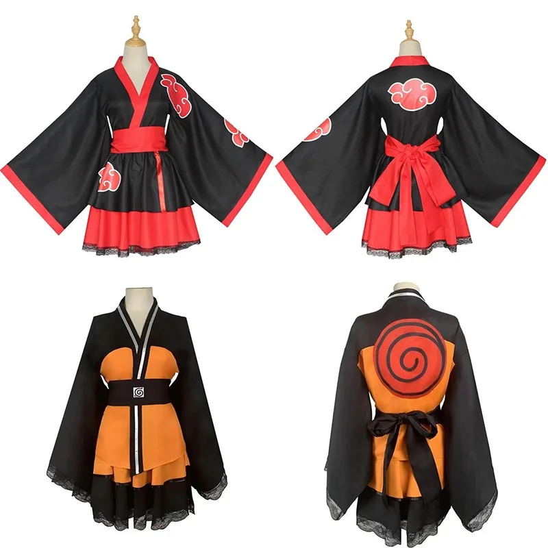

Naruto Uzumaki Girl Manga Exhibition Lolita Style Dress Anime Character Girl Cosplay Cute Fashion Dress Costume Birthday Gift