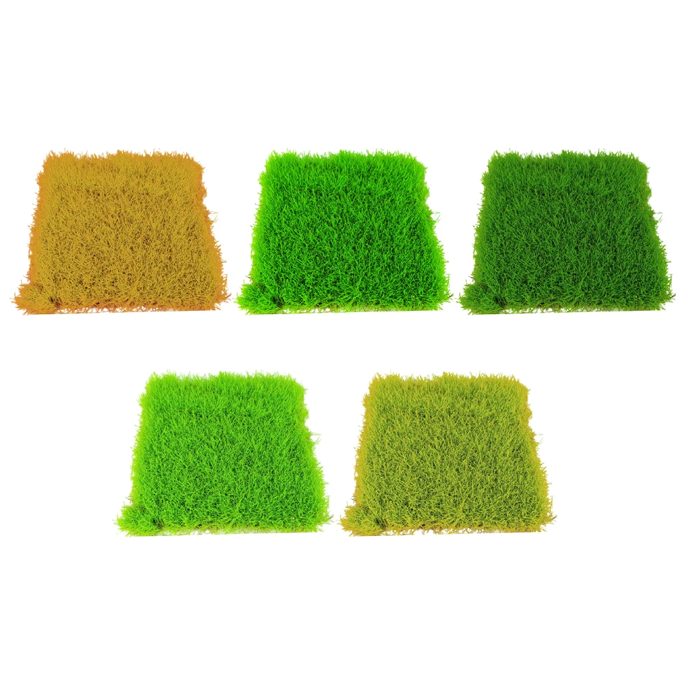 11.5*1.5cm Miniature Fake Grass Mats For DIY Fairy Garden & Dollhouse Decor  Artificial Grassland Simulation Moss Lawn
