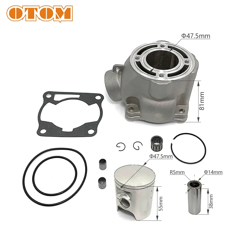 OTOM Motocross Cylinder Block Piston Ring Pin Sealing Pad Gasket Kit For YAMAHA YZ80 YZ85 02-14 Motorcycle Engine Part Dirt Bike