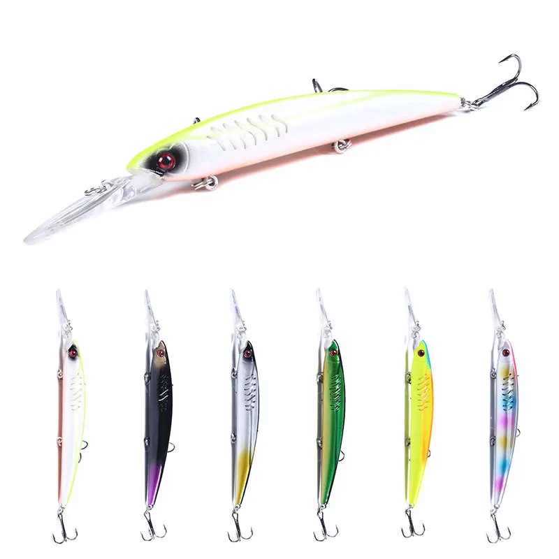 

Saltwater Minnow Lure 15g Long Tongue Suspending Long Cast Slow Sink Dead Flight Pencil Bionic Luminous Sea Fishing Hard Bait