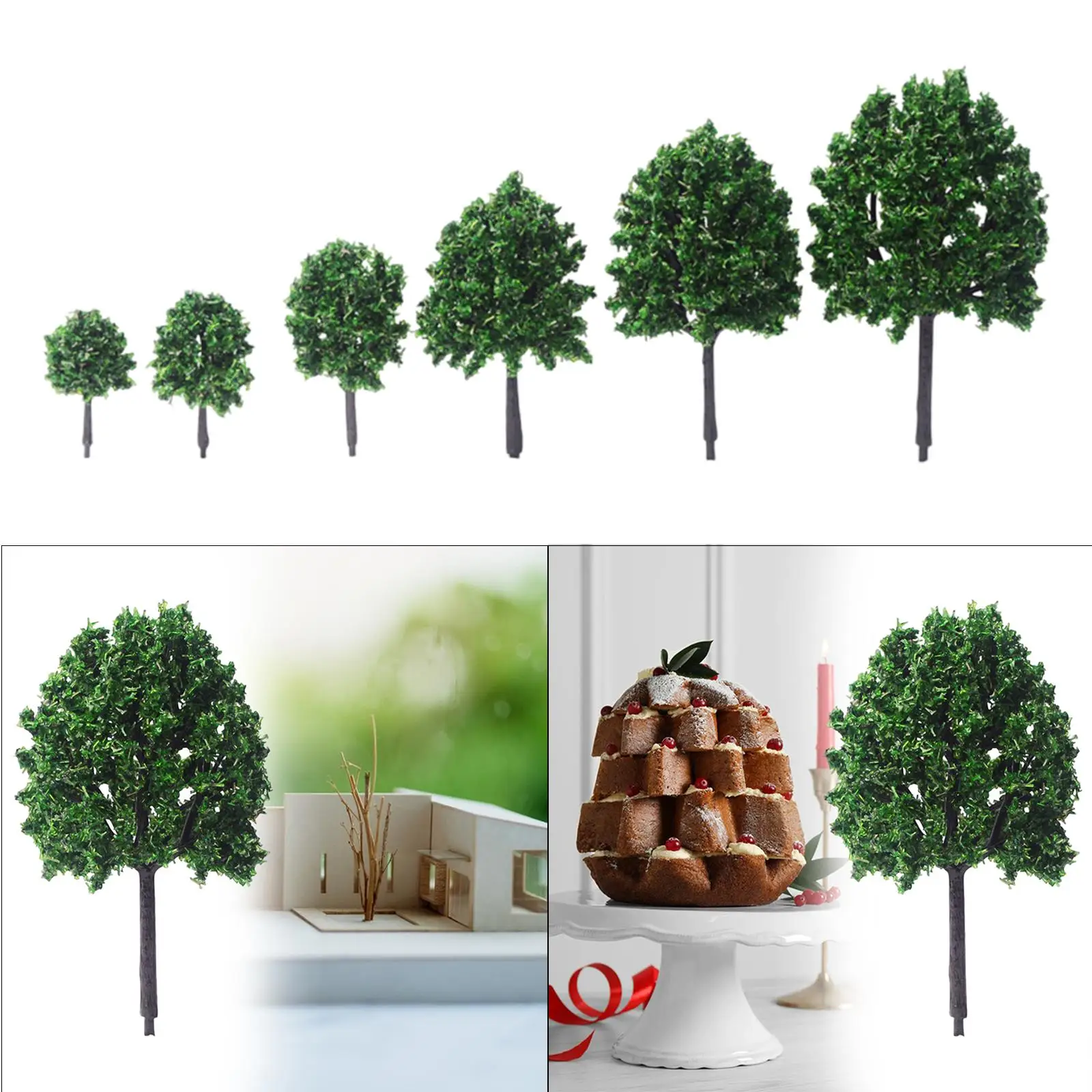 

10 Pieces Miniature Trees, Fake Trees Diorama Supplies for DIY Crafts, Train Scenery