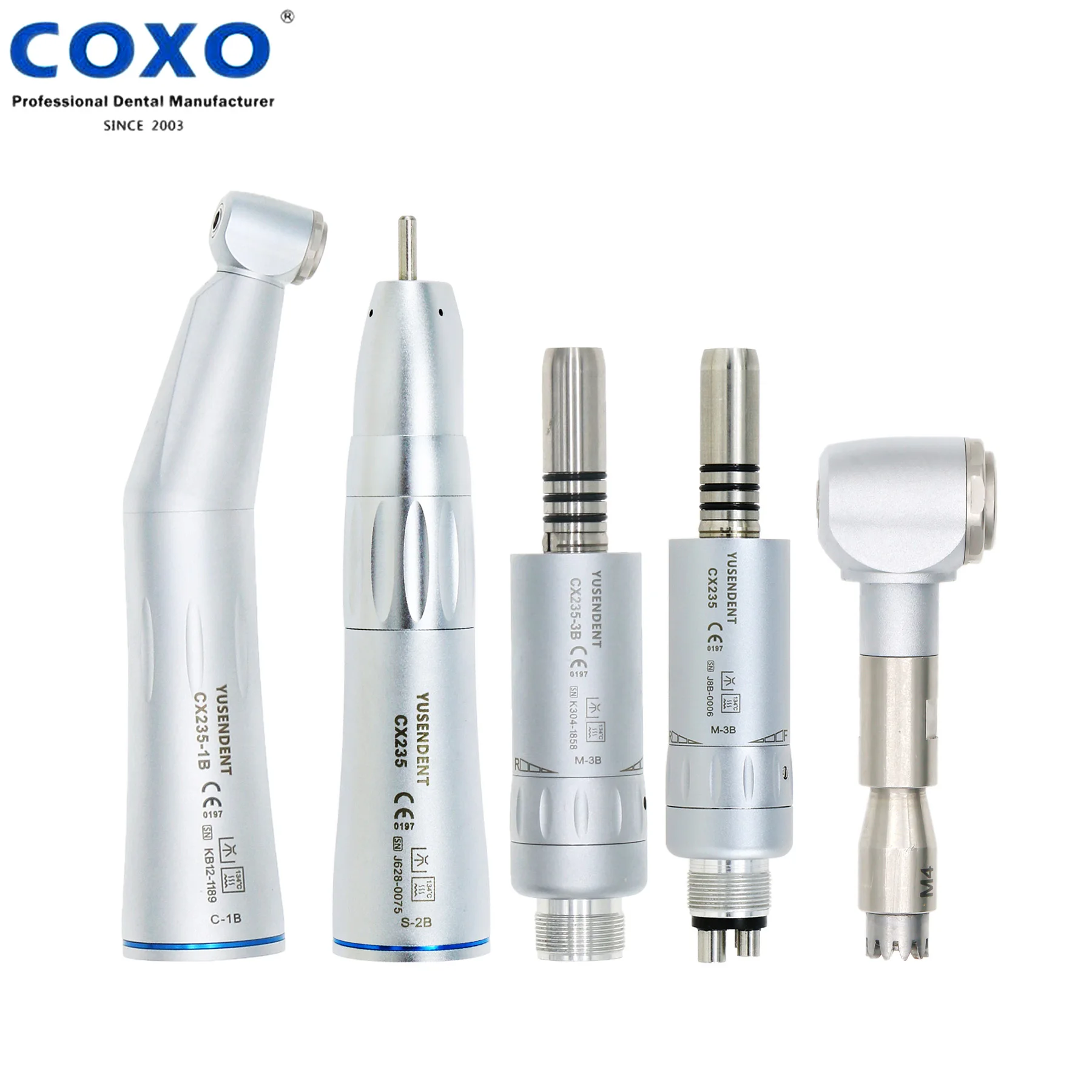 

COXO Dental Low Speed Handpiece Contra Angle Straight Inner Water Air Motor CX235 1B 2B 3B