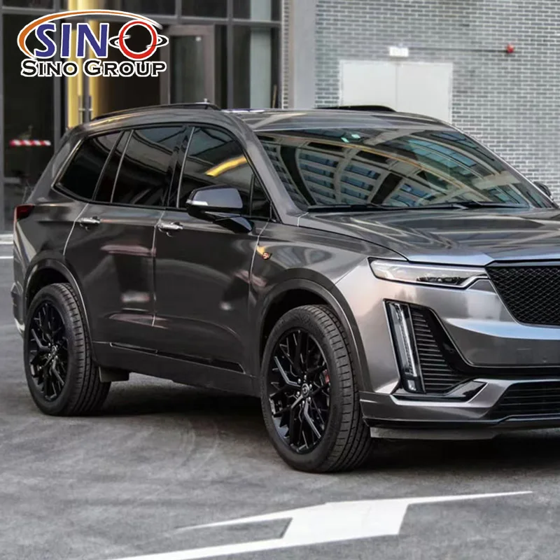 High Stretchable Anti Scratch TPU Metallic Coal Grey  Wrapping Vinyl Cars Paint protection Film
