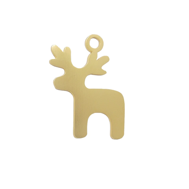 New Fashion 2pieces/bag 49*36mm Aluminium Alloy Wire Drawing Deer Charms Pendant for DIY Necklace Earring Accessories