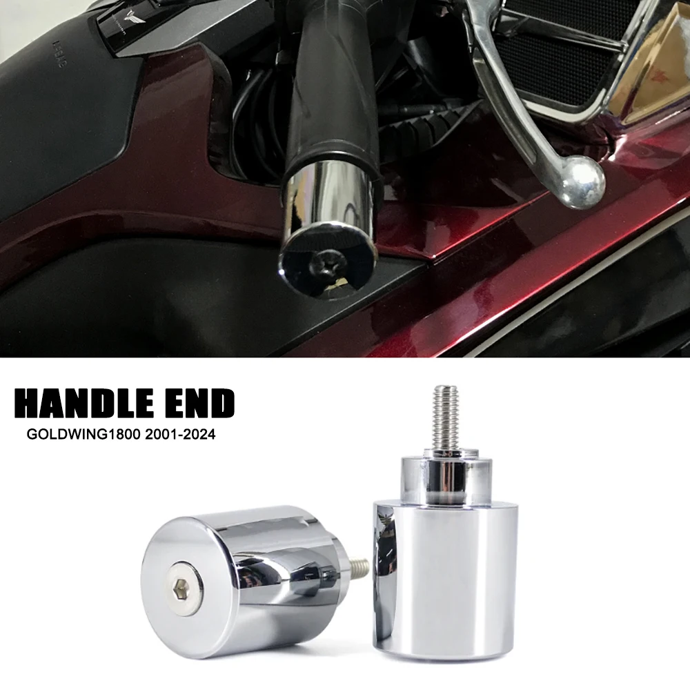 Gold Wing 1800 Accessories Rod End Counterweight Chromium Handle End For HONDA Gold Wing 1800 GL1800 Handle Bar Chrome Bar Ends