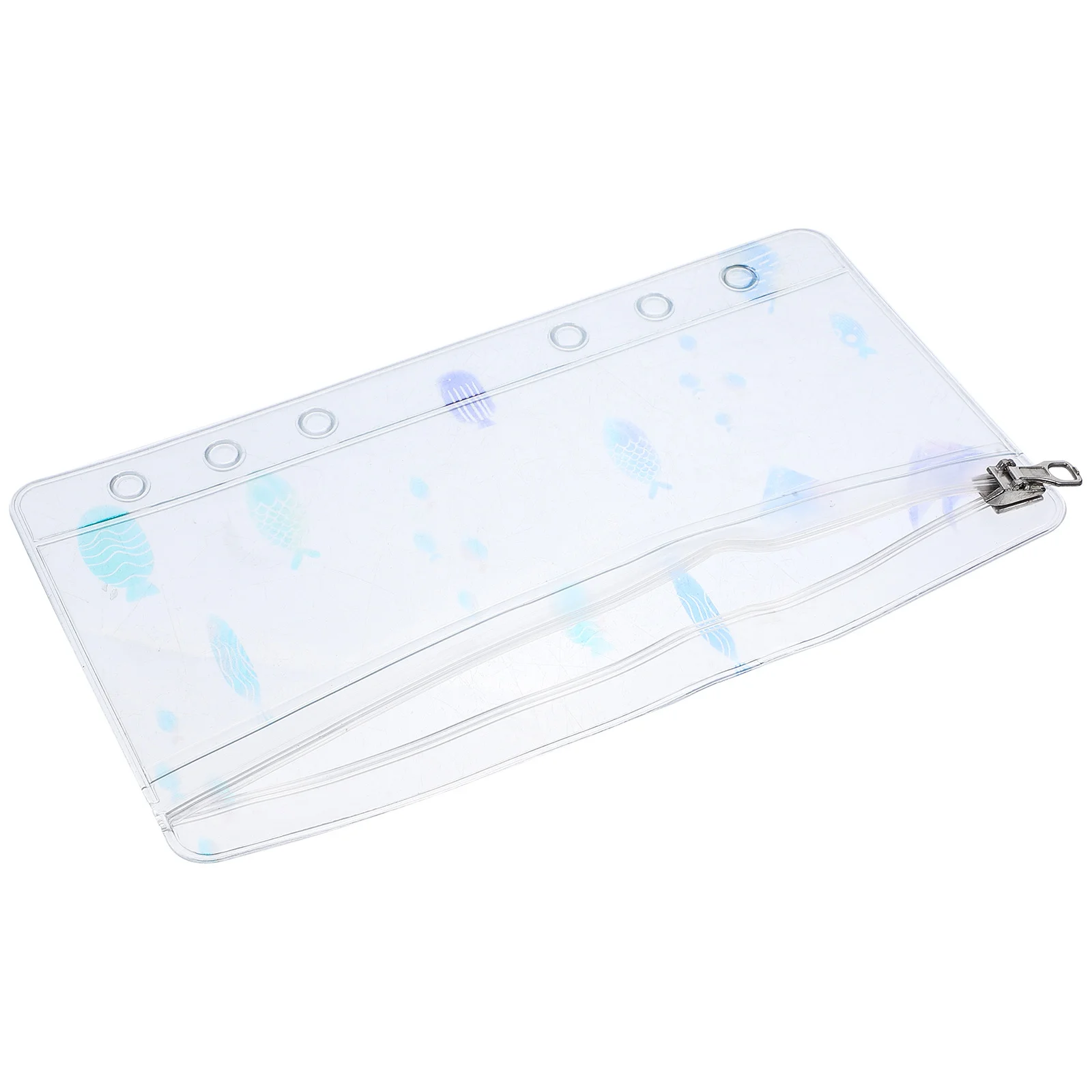 

Binder Zip Pouch 6-Hole Pvc Zipper Bag For Scrapbooking Loose Leaf Notepad Storage Pouch Reusable Document Holder Thick