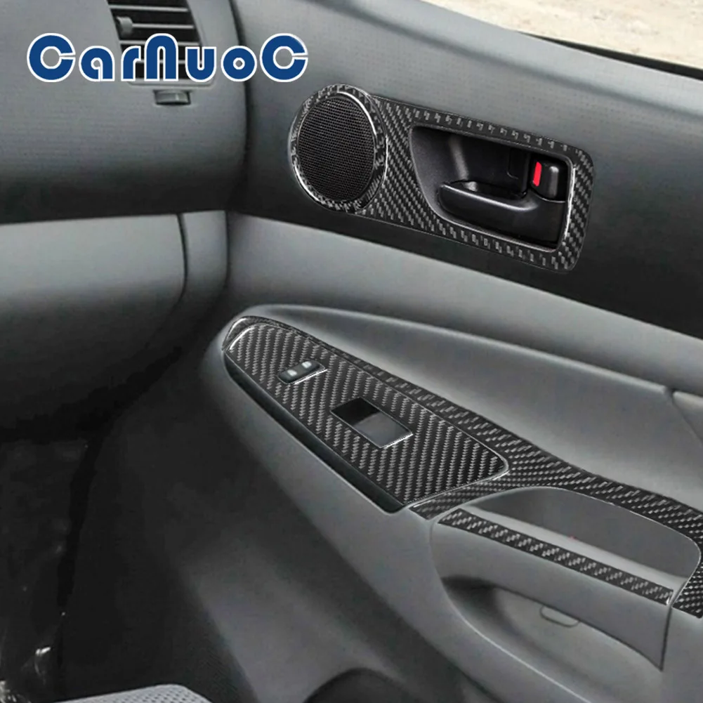 

3D Sticker For Toyota Tacoma 2012-2015 Door Window Decorative Strip Car Interior Moulding Accessories Carbon Fiber Cover Trim