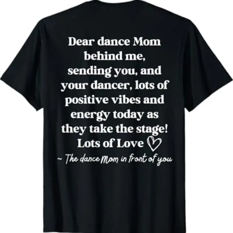 Funny Retro Dear Dance Mom Behind Me Sending You On Back T Shirt