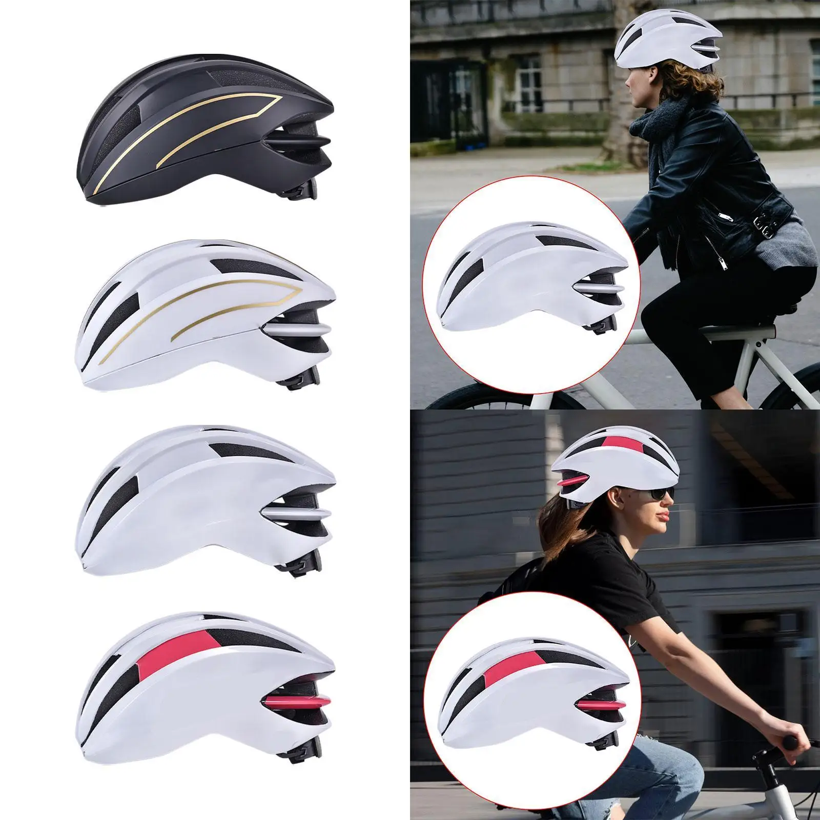 Bike Helmet Protective Adjustable Chin Strap Lightweight Cycling Helmet for Skateboarding Commuting Biking Inline Skating Women