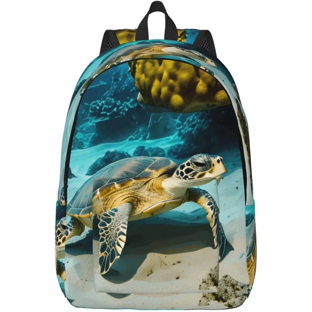 

Sea Turtle Fashionable and lightweight canvas backpack, fit for casual travel, easy to carry your life