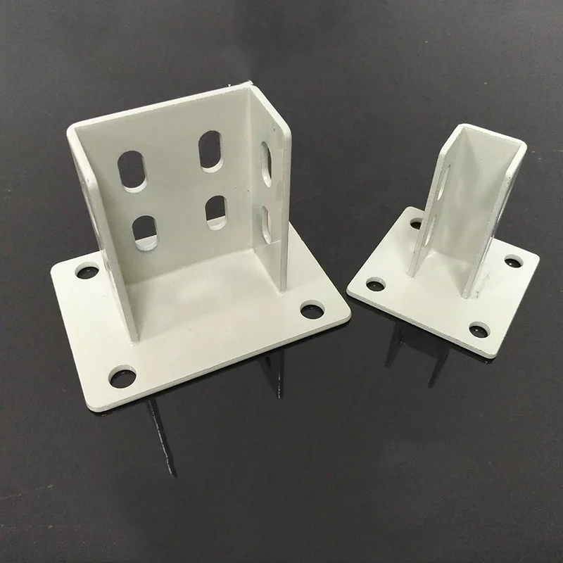 Aluminum Profile Square Foot Connector  Goblet Floor  Fence Base   Accessories