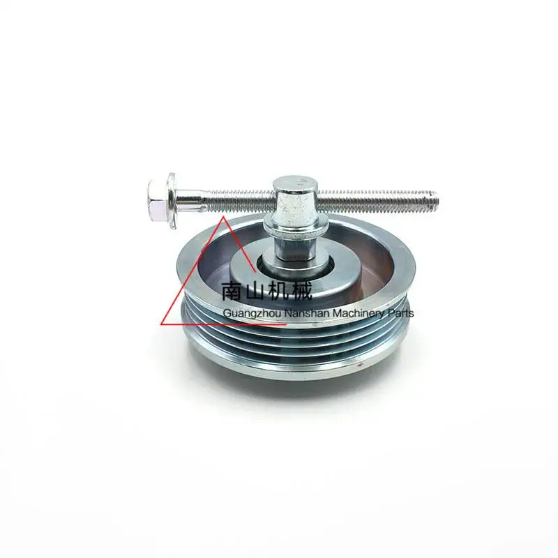 For Doosan for  Daewoo dh150 220 215 225 258 300-5/7/9 air conditioning belt tensioner pulley 4PK excavator accessories