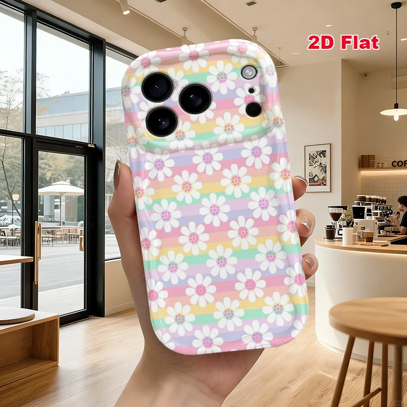 2D Flat Soft Silicone Phone Case For iPhone 17 Pro Max 16 18 Pro 13 11 15 14 Plus 12 17 16E 17Promax Shockproof Transparent Funda Cover