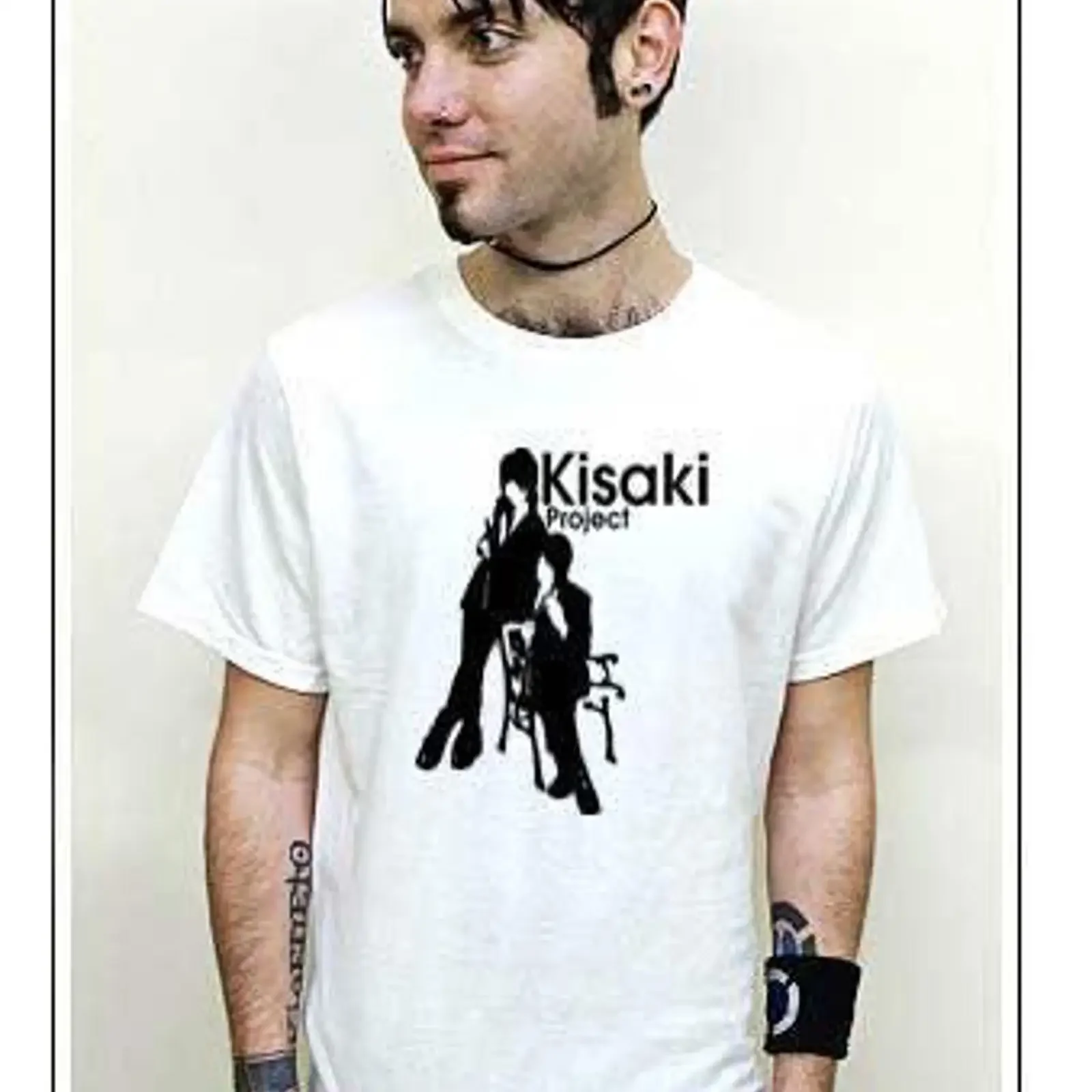 Kisaki Project Japanese Visual Kei Band T Shirt vintage Washed fashion Top For Everyday Wear Casual Stretched Slightly Unisex