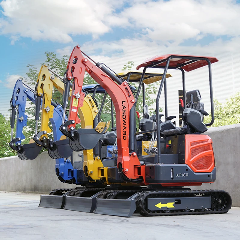 Personalização agrícola 1.8 ton miniescavadeira esteira rolante pequena micro escavadeira epa/ce 1800kg miniescavadeiras hidráulicas preço