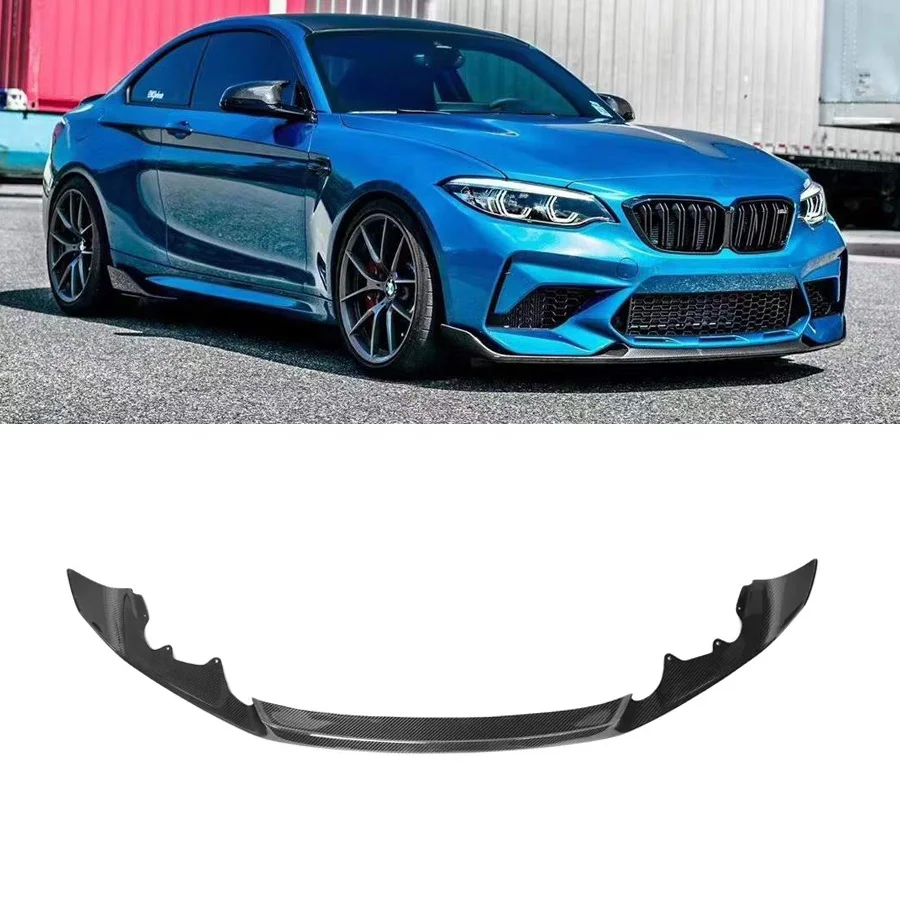 MP Style Carbon Fiber Rear Front Bumper Lip For BMW M2 F87 M2C 2015-2018 Front Lip Car Accessories