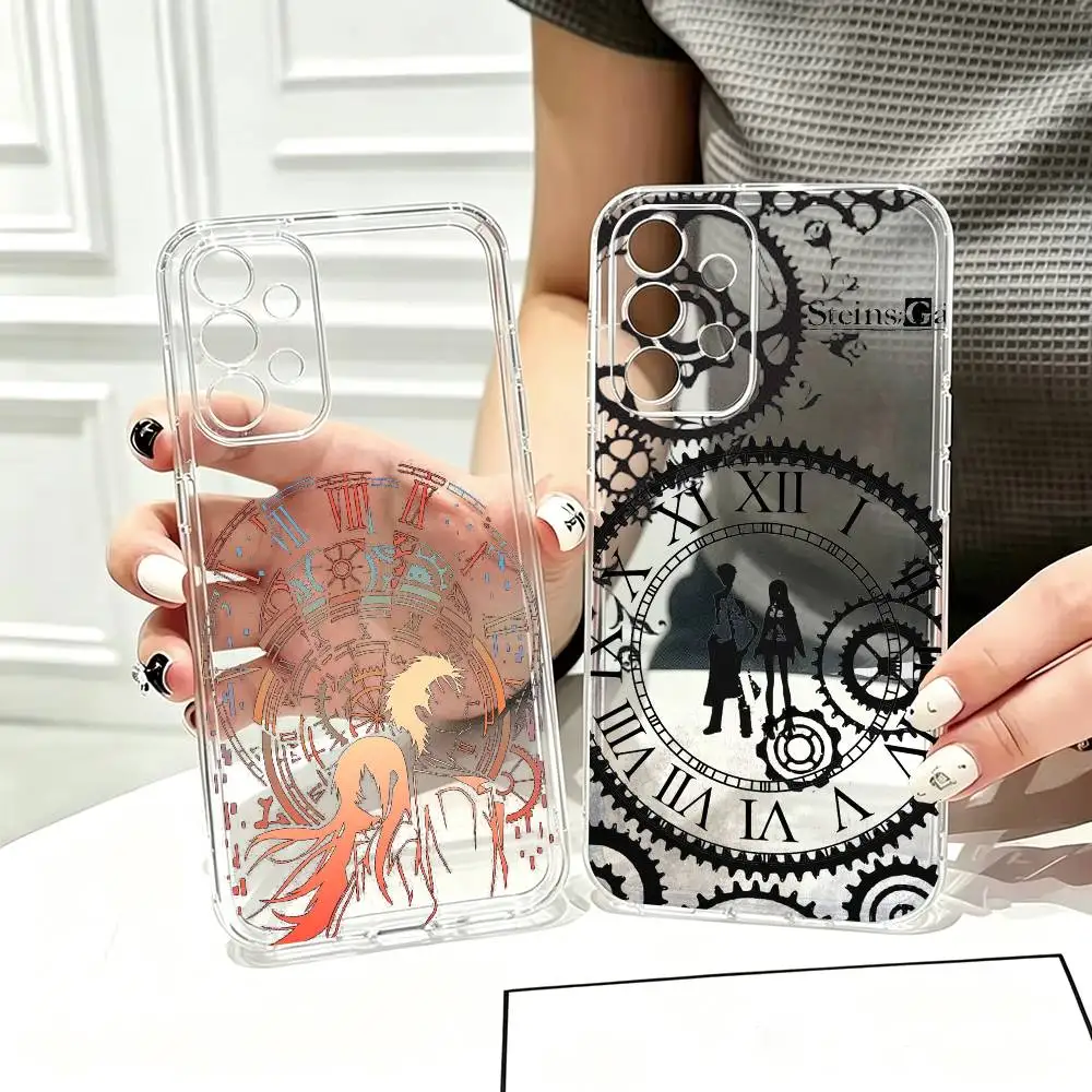 A-Anime S-Steins Gate Phone Case Transparent Silicone Soft For Samsung S25,S24,S21,S22,S23,S30,Ultra,S20,Plus,Fe Gift