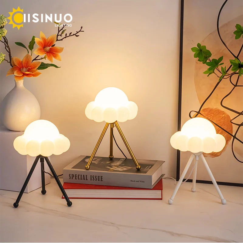 USB Table Lamp Bedside Night Light with Touch Control 3-Level Dimmable Ambient Lighting Rechargeable Cordless Home Studio Decor