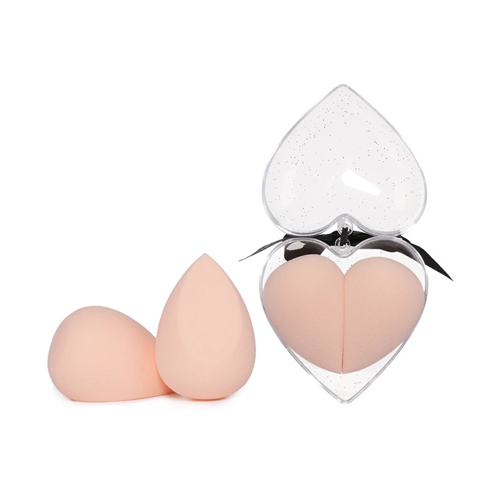 مجموعة إسفنجة بيض المكياج مكونة من قطعتين من إسفنجات التجميل لمزج الوجه وبودرة الأساس المدمجة والمستحضرات التجميل ذات الاستخدام السلس