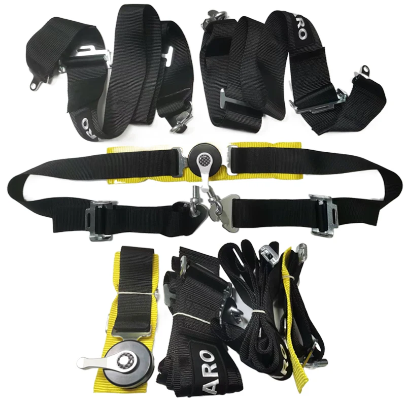 

3inch 4point Car Seat Belt with Quick Release camlock Car Modified Seat Safety Belts Harness Straps Racing Auto Accessories