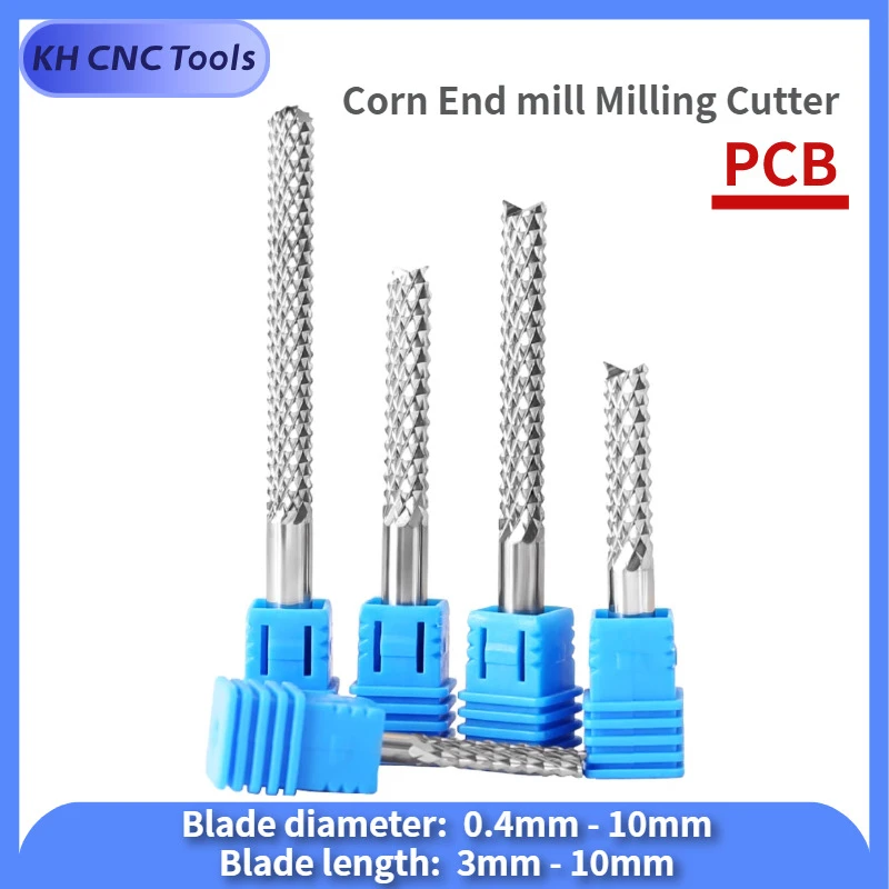 KH CNC مطحنة نهاية الذرة قاطعة المطحنة بت D0.4,1.5,1.8,2.0,3.0, 4, 6, 8, 10 مللي متر PCB نهاية مطحنة CNC أدوات طحن القطع