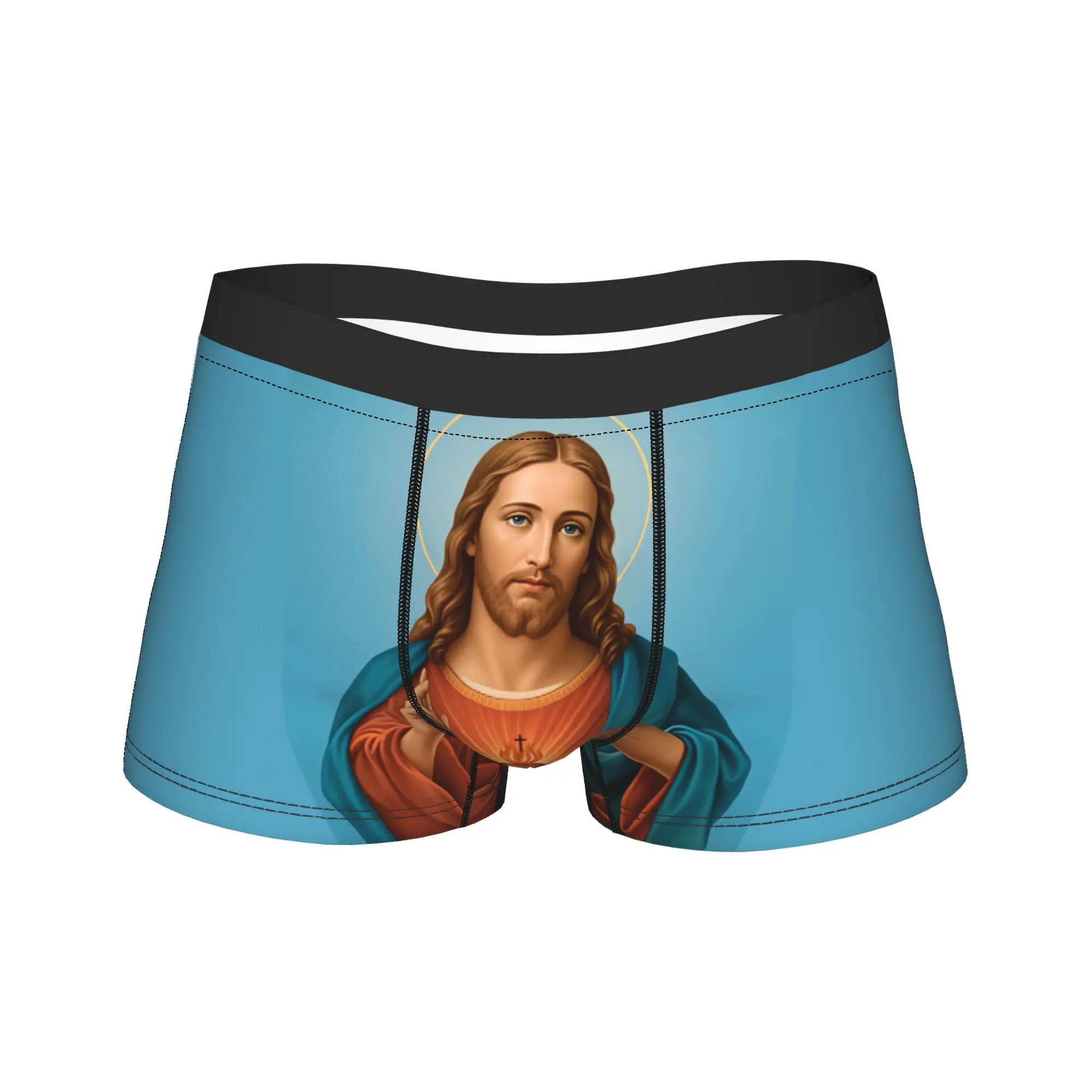 Sacred Heart Of Jesus Underwear  Men Shorts Briefs Comfortable Trunk Hot Sale Custom Plus Size Underpants