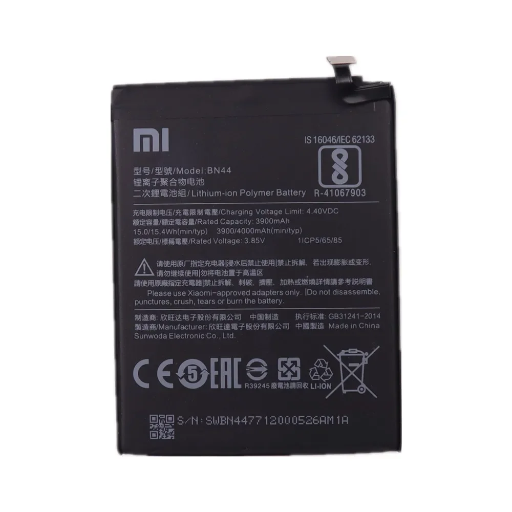 2024 Years 4000mAh BN44 Redmi5 Plus Original Battery For Xiaomi Redmi 5 Plus 5Plus High Quality Replacement Phone Battery