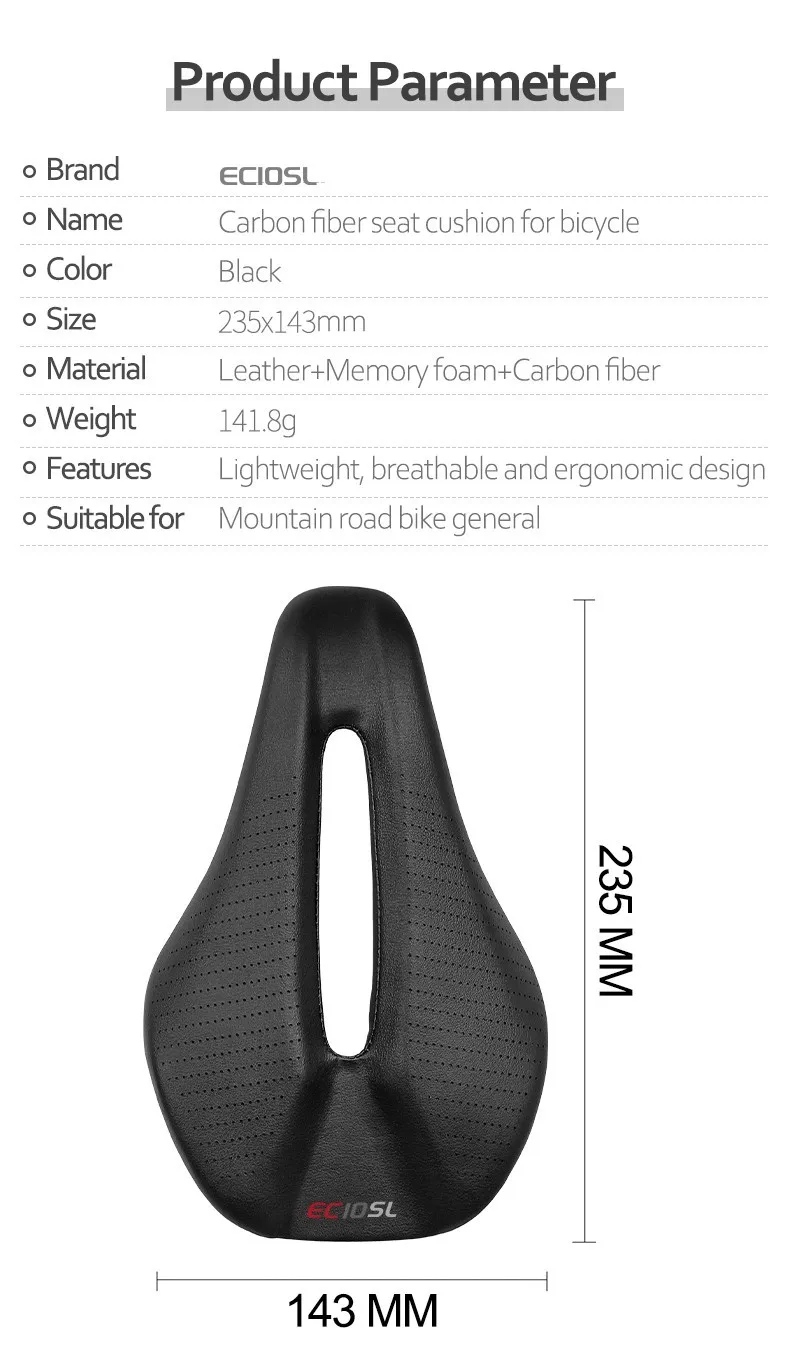 Sitero Expert Body Geometry Rennrad Triathlon TT Multisport Fahrrad Sattel Carbon Sattel – Detail 16