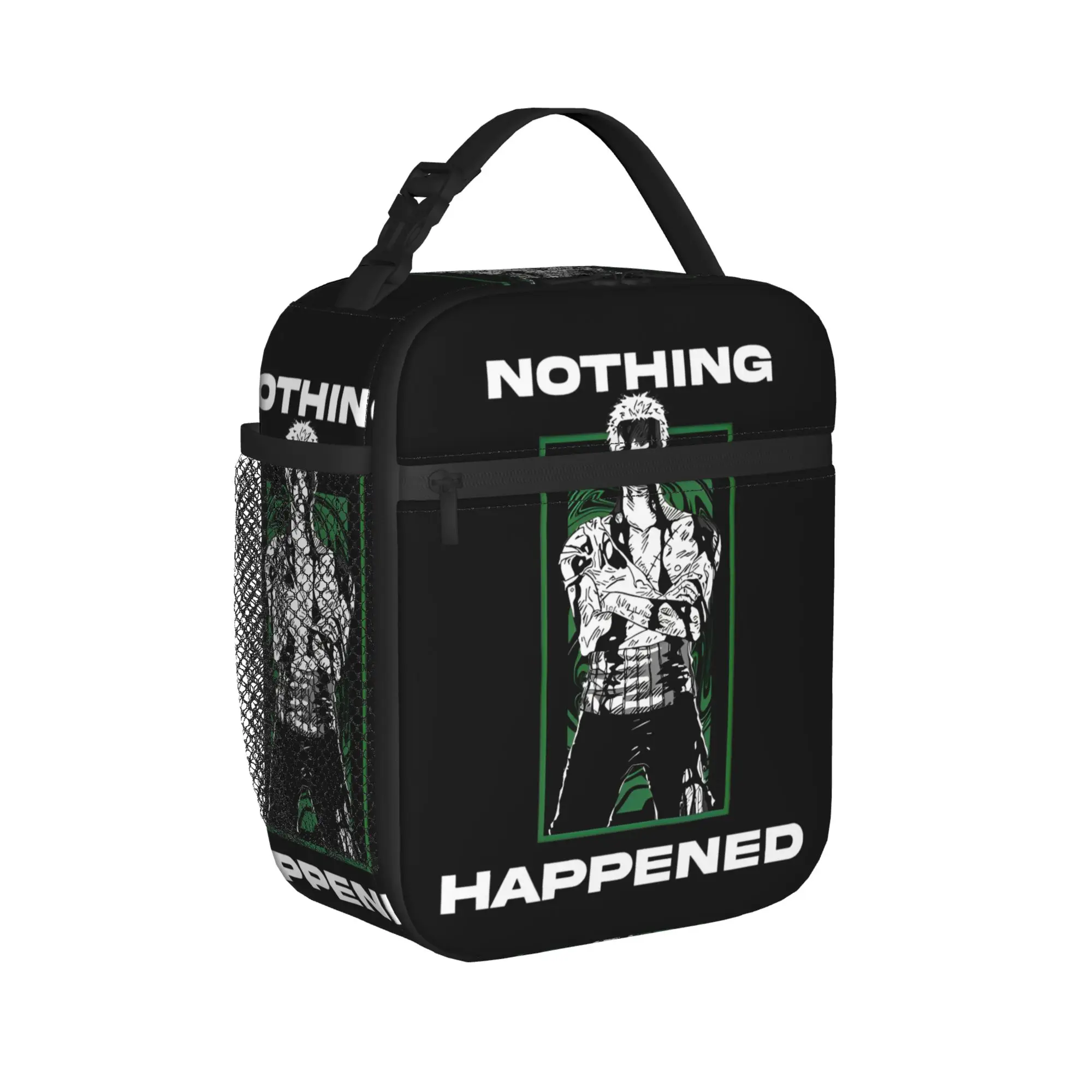 

Термосумка для обеда Zoro Nothing Happened Luffy Anime, многоразовая, герметичная, контейнер для еды, сумка-тоут для ланча