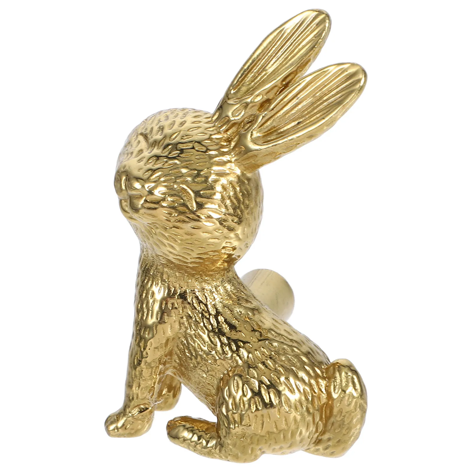 Brass Bunny Drawer Handles Set Gold Tone Rust Resistant Animal Cabinet Knobs for Nursery Kids Room Dresser Cupboard Bookcase