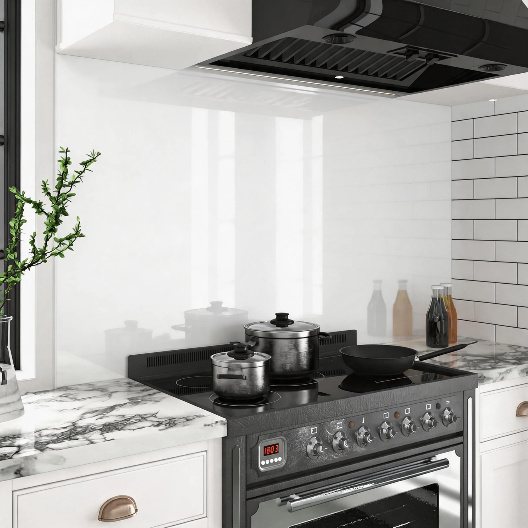 White Kitchen Countertop Self-Adhesive Wall Wallpaper Waterproof Home Decor Autohesion Cabinet Sticker