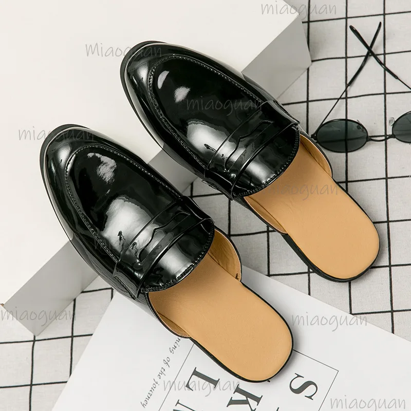 Man Flat Mule Loafers Slip-on Backless Men Casual Shoes Fashion Comfortable Slippers Trendy Summer Men's Sandals Large Size 46
