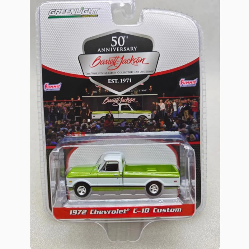 Greenlight Diecast 1:64 Scale 1972 Chevrolet's C-10 Custom Pickup Truck Alloy Simulation Car Model Collection Display Toy Gifts