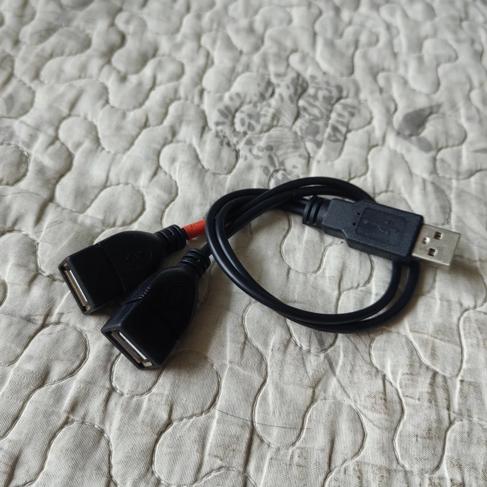 Universal USB 2.0 Male To Dual USB 2.0 Female Jack Splitter 2 Port USB Data Cable Adapter Cord For Laptop Computer