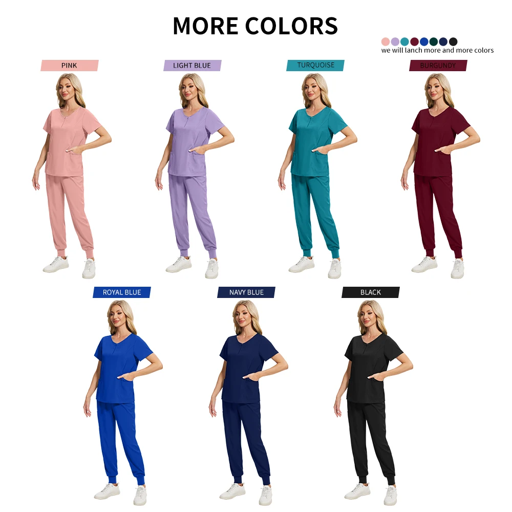 Unissex uniformes médicos dos homens roupas de enfermagem médico traje feminino beleza workwear enfermeira esfrega ternos dentista clínico topos calças