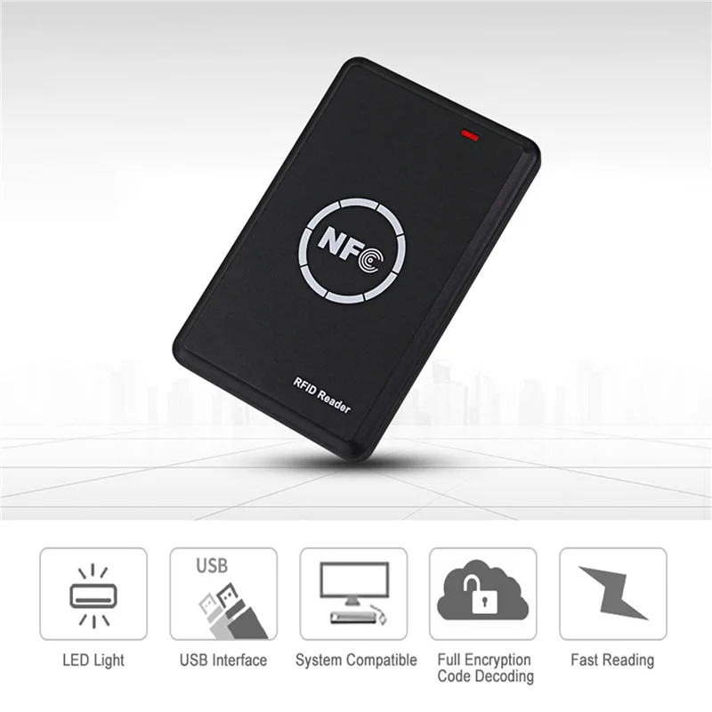 

ZIZI 2X RFID Reader Writer Duplicator, NFC Reader, Smart Card Programmer, Access Card Decoder, Writable T5577 UID Fobs Cards