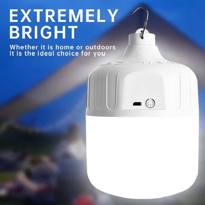 

USB Rechargeable Portable Camping Light Bulb, Waterproof Tent Hanging Light, Outdoor Hiking Picnic Fishing Light