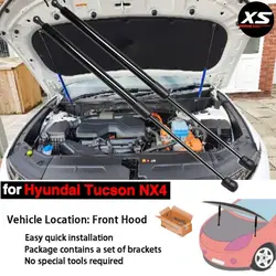 Amortiguadores de capó para Hyundai Tucson NX4 2021 2022 2023 2024, puntales de Gas de capó, soporte de elevación modificado, amortiguador de resorte, pistón de apoyo