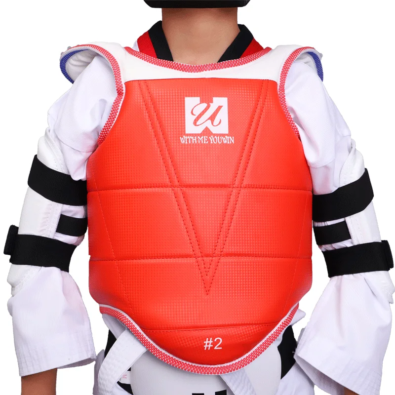 التايكوندو WTF حامي الجسم السجال والعتاد حارس الصدر WTF التاي كوون دو الكاراتيه الصلبة عكسها حامي الصدر للأطفال الكبار