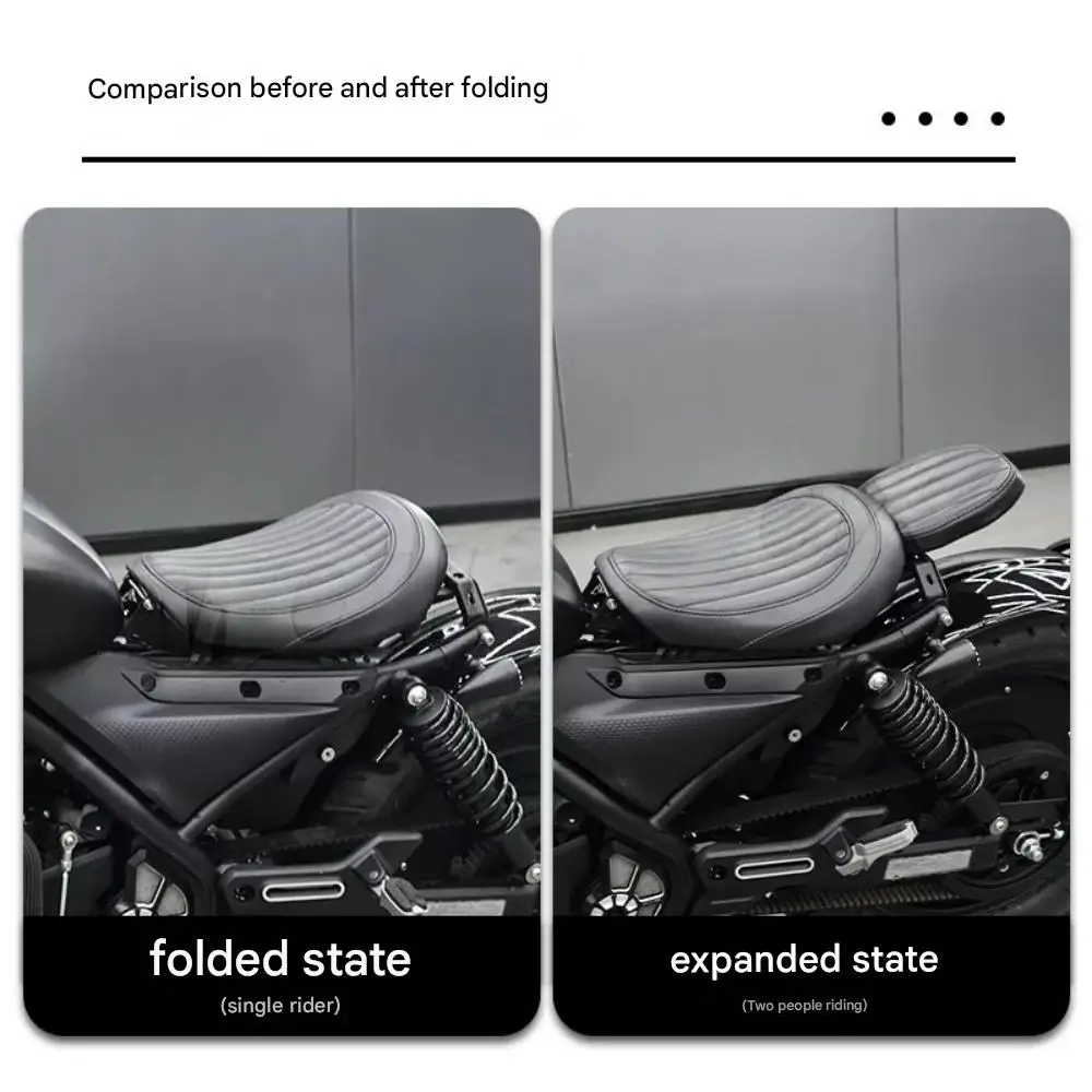 【Good quality】For VOGE CU525 cu525 525cu motorcycle modified foldable rear seat hidden double cushion single seat accessories