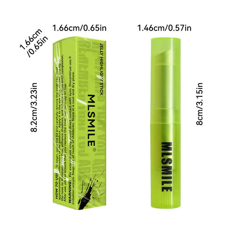 อายแชโดว์เจลลี่เนื้อวิ้งประกาย MLSMILE สำหรับผู้หญิง 7 สี ชิมเมอร์วิ้งวับ 3 มิติ ไฮไลท์เตอร์แบบแท่งสำหรับฮาโลวีน รุ่นใหม่ปี 2025