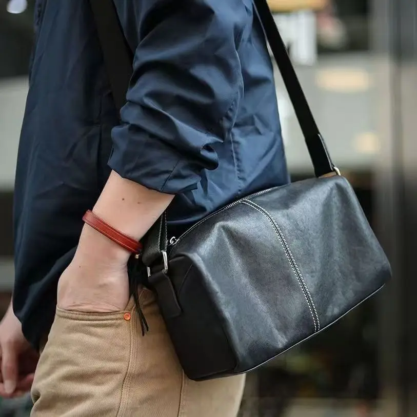 

2026 новые модные деловые мужские сумки из спилка, мужская сумка через плечо, винтажная сумка через плечо для мальчиков, роскошные повседневные сумки-мессенджеры