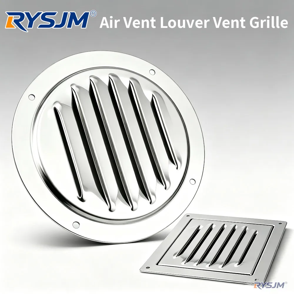 316 Stainless Steel Round Louvered Vent For Boat Vessels Yacht Caravans Air Vent Louver Vent Grille Square Grille Ventilation