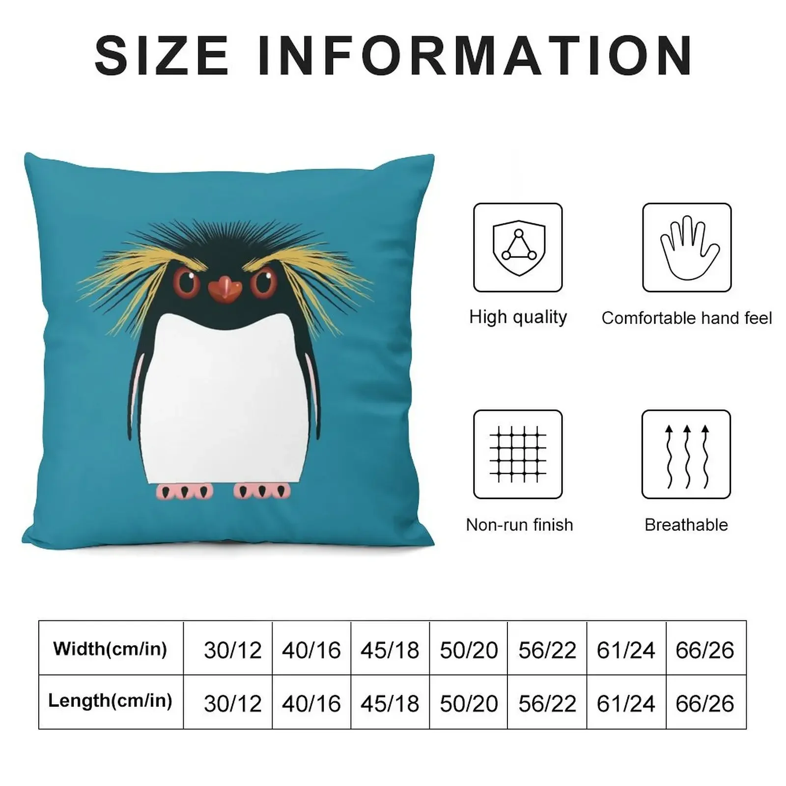 Rockhopper Penguin Throw Pillow Sofa Cushions Cover Decorative Sofa Cushions Decorative Cushions pillow