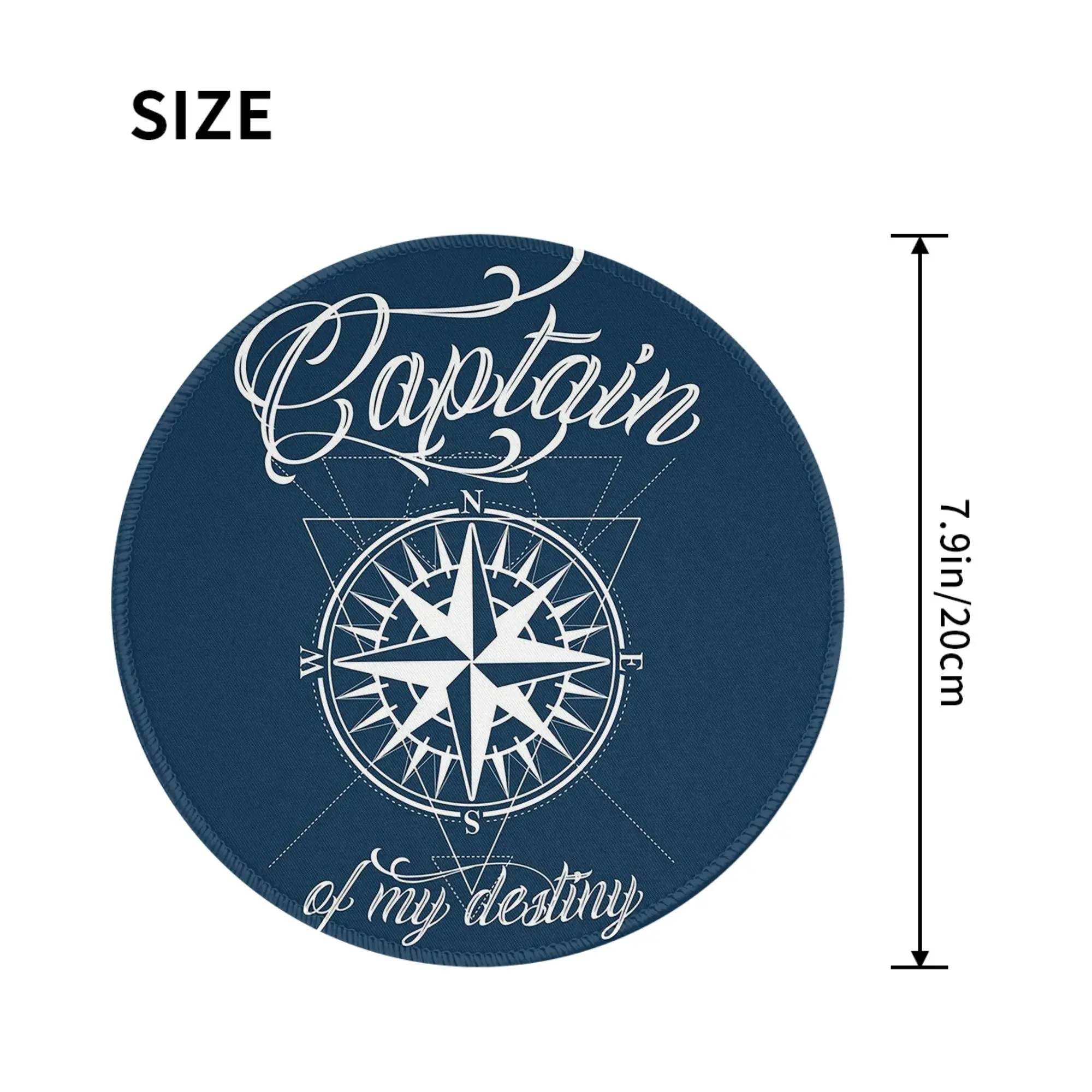 Nautical Compass Captain Anchor Boat Mouse Pad Computer Keyboard Mouse Mat Gaming Laptop Desk Mat Office Accessories Table Mats