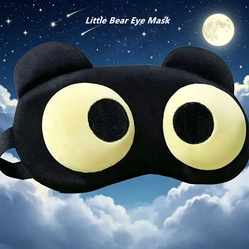 

Cute Bear Eye Mask Sleep Eyeshade Light Blocking Breathable Travel Sleep Aid Protective Safety Eye Wear Cold & Hot Compress