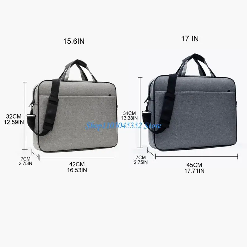 ラップトップバッグ 15.6 17 インチケース用スリーブショルダーストラップ付きハンドバッグブリーフケース B